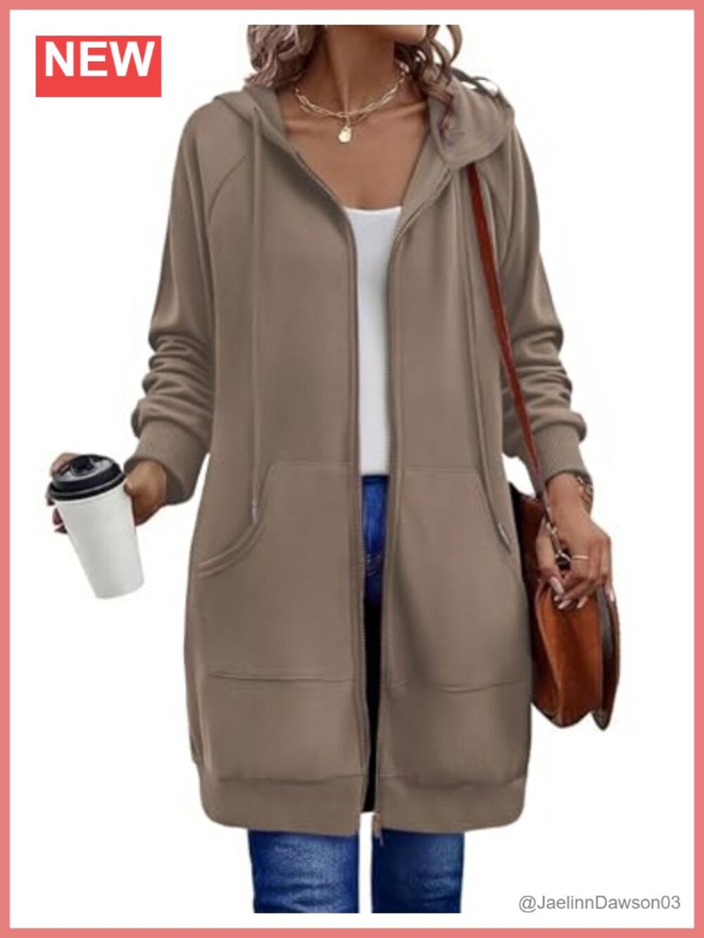 Zeagoo Women's Zip Up Hoodie Long Tunic Oversized Sweatshirt